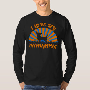 Retro I Love My Chihuahua Dog T-shirt