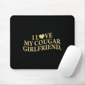 Retro I Love My Cougar-girlfriend Funny Boyfriend  Muismat (Met muis)