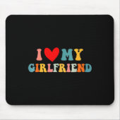 Retro I Love My Girlfriend I Heart My Girlfriend V Muismat (Voorkant)