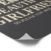 Retro I Love My Super Hot Beautiful Girlfriend Val Poster (Hoek)