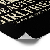 Retro I Love My Super Hot Beautiful Girlfriend Val Poster (Hoek)