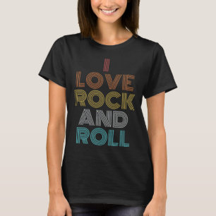 Retro I Love Rock and Roll T-shirt