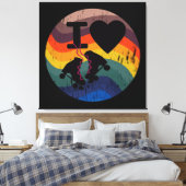 Retro I love Roller Skered look Canvas Afdruk (Insitu (Slaapkamer))