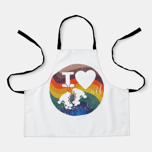 Retro I love Roller Skered look Schort (Voorkant)