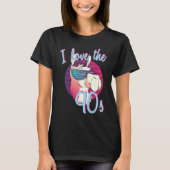 Retro I Love The 90s 90s Llama theme party outfit T-shirt (Voorkant)