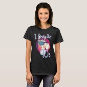 Retro I Love The 90s 90s Llama theme party outfit T-shirt (Voorkant volledig)