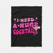 Retro I Need A Huge Tail Funny Party Drinking Gift Fleece Deken (Voorkant)
