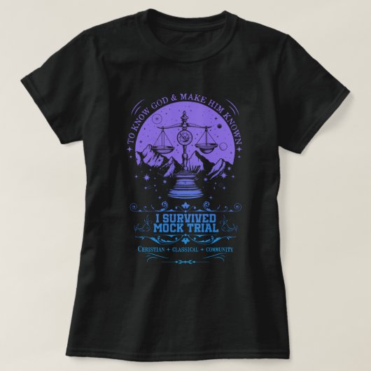 Retro I overleefde schijnproces CC Homeschool T-shirt (Design voorkant)