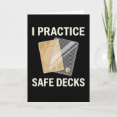 Retro I Practice Safe Decks Construction Trade Kaart (Voorkant)
