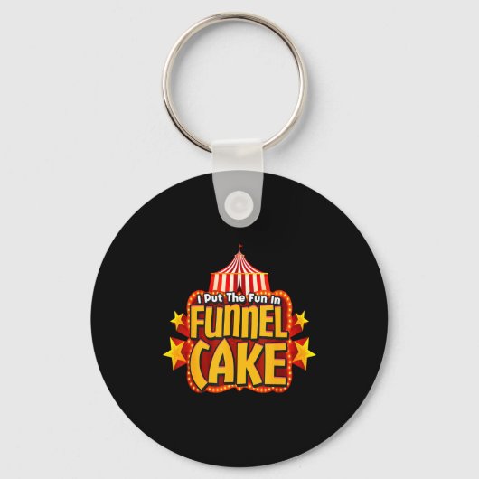 Retro I Put The Fun In Funnel Cake _ Circus Staff  Sleutelhanger (Voorkant)