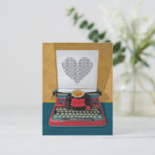 Retro I.T. 50s Speelgoed-typemachine Briefkaart (Staand voorkant)