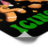 Retro IC Nurse Christmas Gingerbread heb je geprob Poster (Hoek)