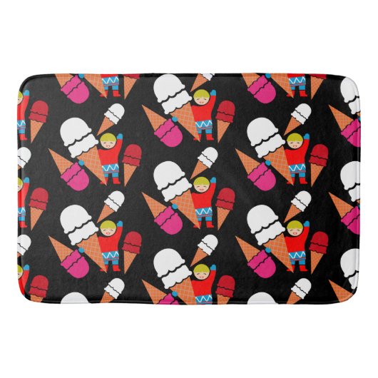  Retro Ice Cream Art Badmat (Voorkant)