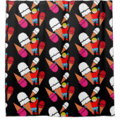 Retro Ice Cream Art Douchegordijn (Voorkant)
