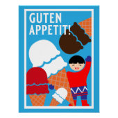  Retro Ice Cream Art Perfect Poster (Voorkant)