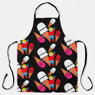 Retro Ice Cream Art Schort