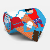 Retro Ice Cream Art Stropdas (Opgerold)