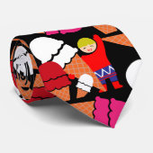 Retro Ice Cream Art Stropdas (Opgerold)