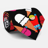 Retro Ice Cream Art Stropdas (Opgerold)