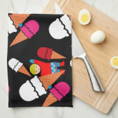  Retro Ice Cream Art Theedoek (Quarter Fold)