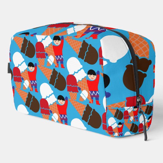  Retro Ice Cream Art Toilettasje (Rechterhoek)