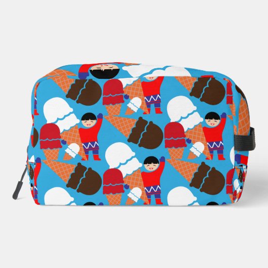  Retro Ice Cream Art Toilettasje (Achterkant)