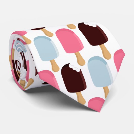 Retro Ice Cream Bars Stropdas (Opgerold)