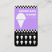 Retro Ice Cream Checkers Punchcard Klantenkaartje (Voorkant)