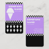 Retro Ice Cream Checkers Punchcard Klantenkaartje (Voorkant / Achterkant)