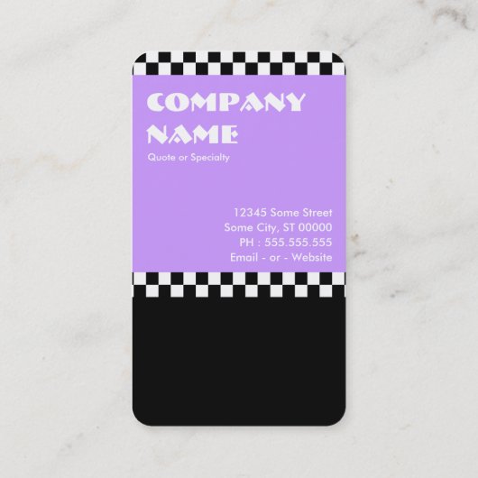 Retro Ice Cream Checkers Punchcard Klantenkaartje (Achterkant)