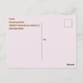 Retro Ice Cream Cone Social Flyers Invitation Roze Briefkaart (Achterkant)