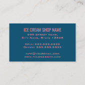 Retro Ice Cream Parlor | Roze Sundae | Ice Cream Visitekaartje (Achterkant)