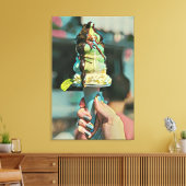 Retro ice cream popsicle canvas afdruk (Insitu (Woonkamer))