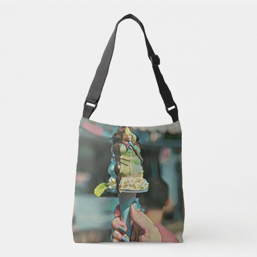 Retro ice cream popsicle crossbody tas (Voorkant)