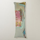 Retro ice cream popsicle lichaamskussen (Voorkant Verticaal)