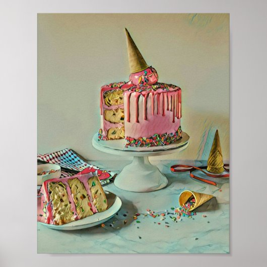 Retro ice cream popsicle poster (Voorkant)
