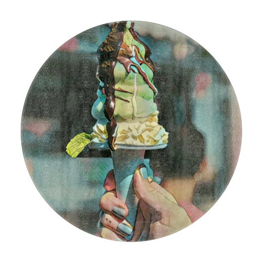 Retro ice cream popsicle snijplank (Voorkant)