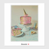 Retro ice cream popsicle sticker (Vel)