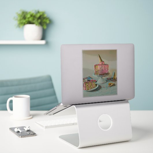 Retro ice cream popsicle sticker (Laptop op bureau)