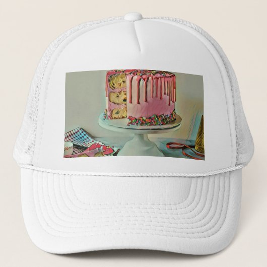 Retro ice cream popsicle trucker pet (Voorkant)