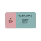 Retro Ice Cream Retour Adreslabel Etiket (Voorkant)