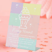 Retro Ice Cream Ring Hunt Spel voetstuk teken Reclamebord Met Voetstuk