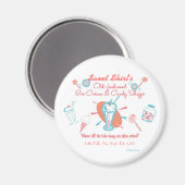 Retro Ice Cream & Snoep Shoppe Magneet (Voorkant / Achterkant)