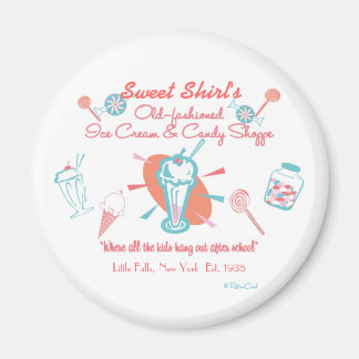 Retro Ice Cream & Snoep Shoppe Magneet