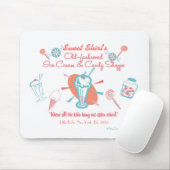 Retro Ice Cream & Snoep Shoppe Muismat (Met muis)