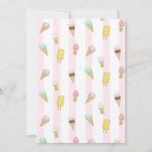 Retro Ice Cream Sociaal Verjaardagsfeest Kaart (Achterkant)