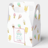 Retro Ice Cream Sociale Ice Cream Kegels Favor Box Bedankdoosjes (Geopend)