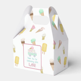 Retro Ice Cream Sociale Ice Cream Kegels Favor Box Bedankdoosjes