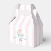 Retro Ice Cream Sociale Ice Truck Favor Box Bedankdoosjes (Voorkant Zijde)