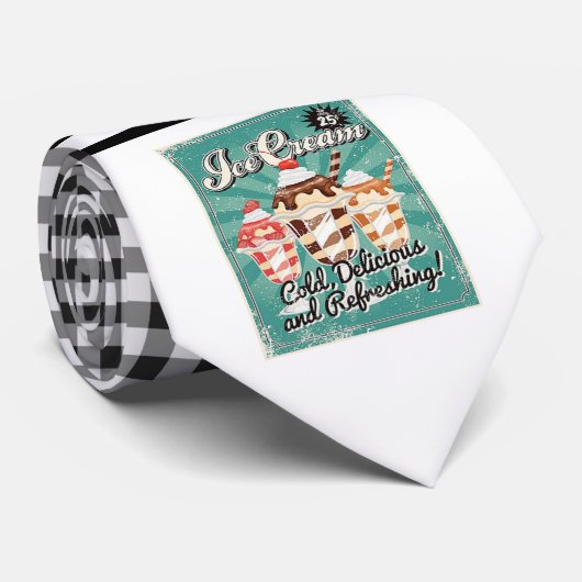 Retro Ice Cream stropdas (Opgerold)